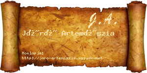 Járó Artemíszia névjegykártya